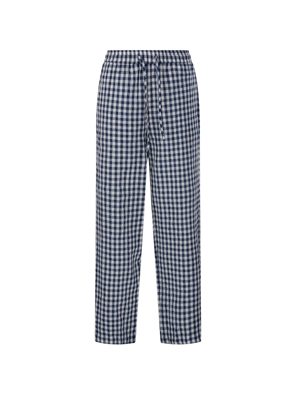 DUNST checked drawstring trousers - Blu