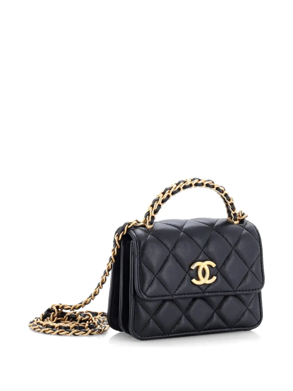 CHANEL Pre-Owned トップハンドル ココマーク フラップ クラッチオン