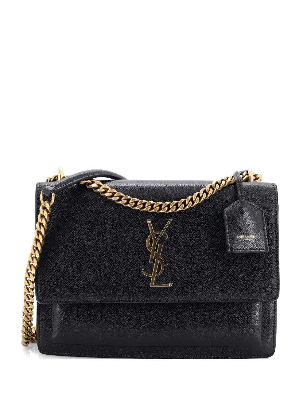 Saint Laurent Pre-Owned Sunset Leather Medium crossbody bag - Nero