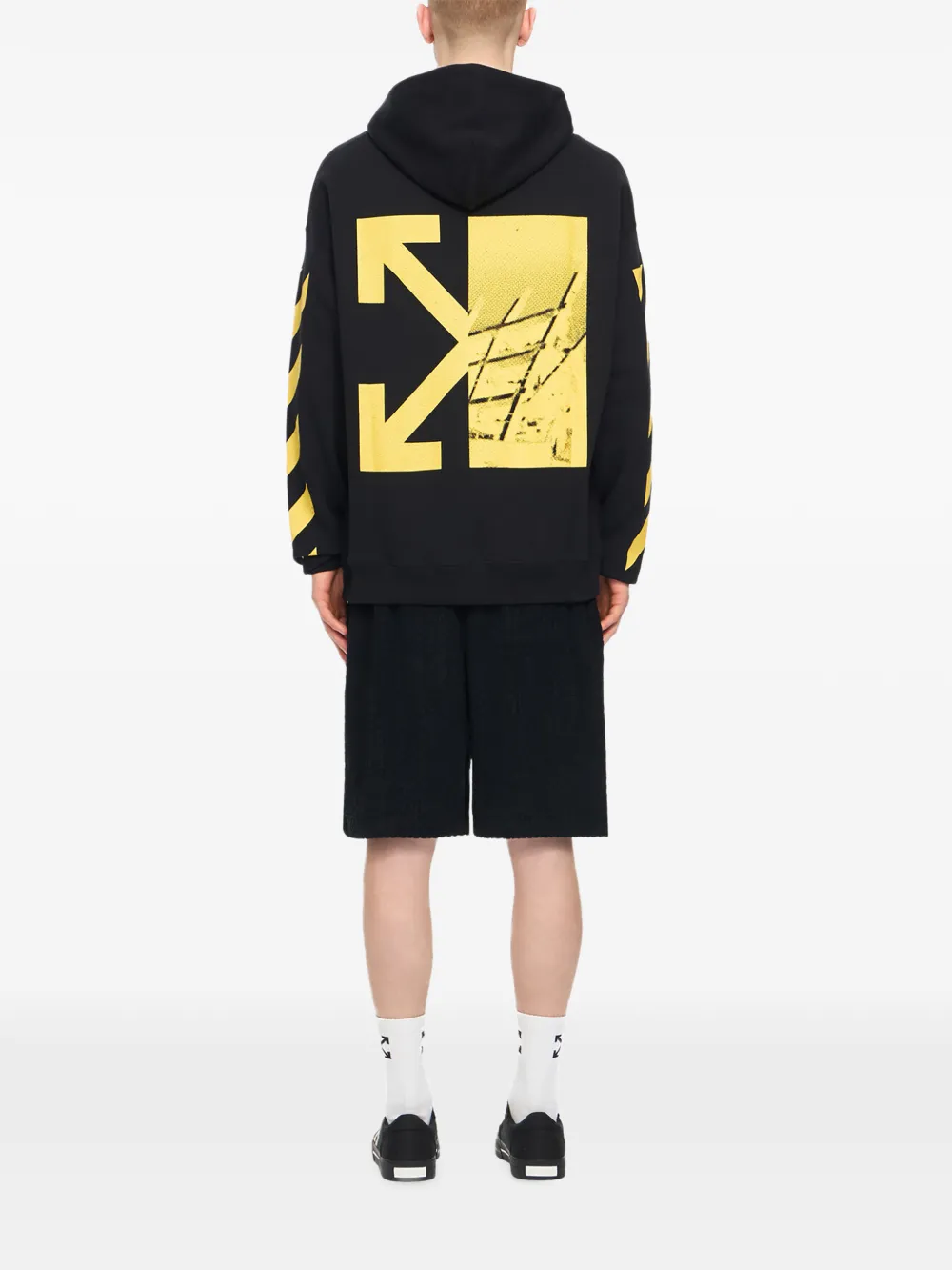 Off-White Hoodie met print Zwart