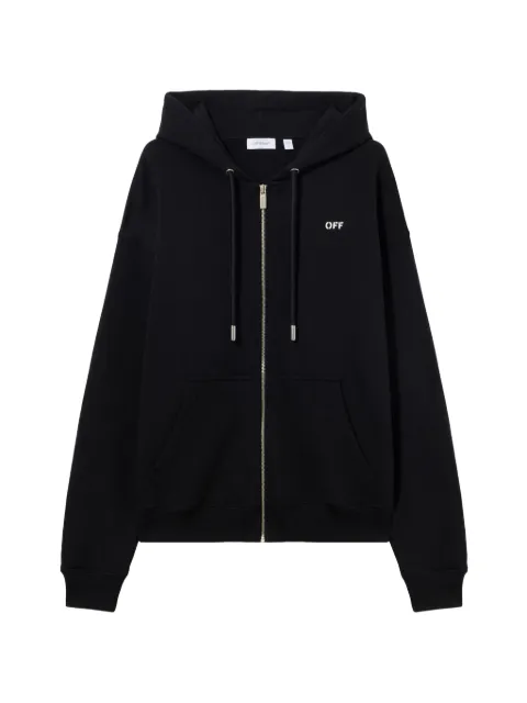Off-White printed zip-up hoodie
