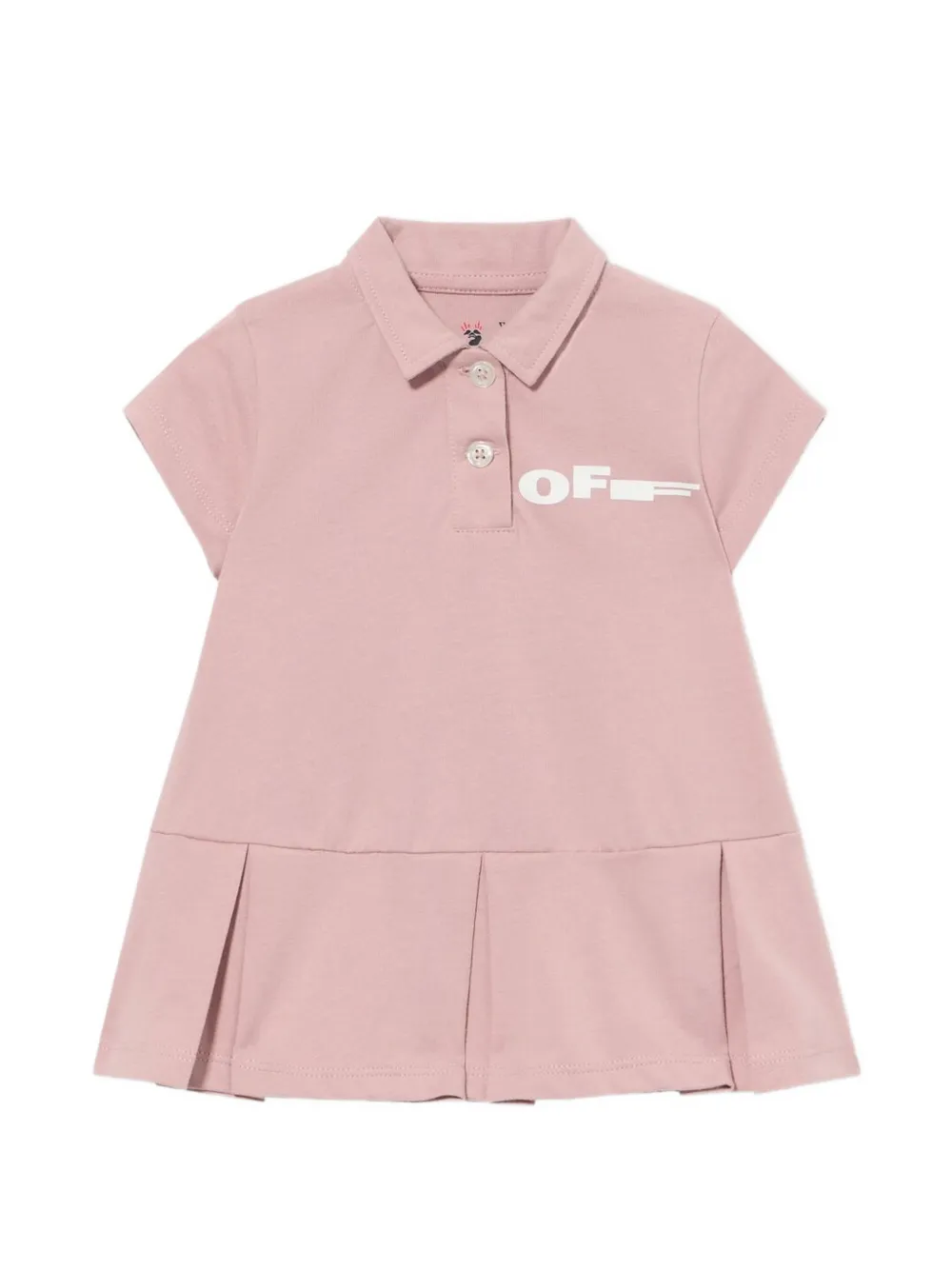 Off-White Kids Geplooide polojurk Roze