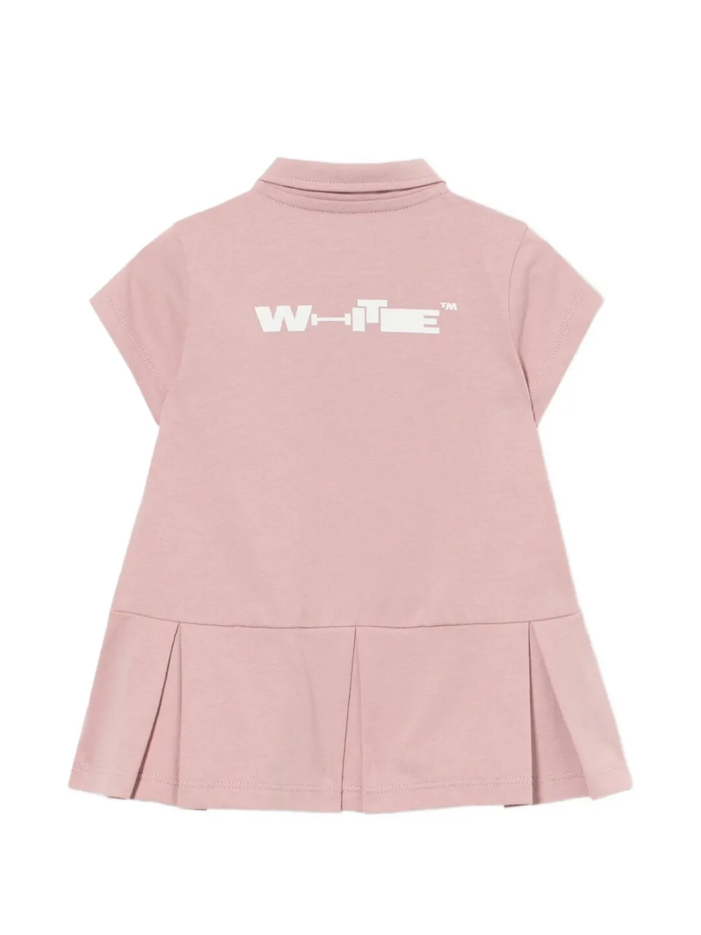 Off-White Kids Geplooide polojurk Roze