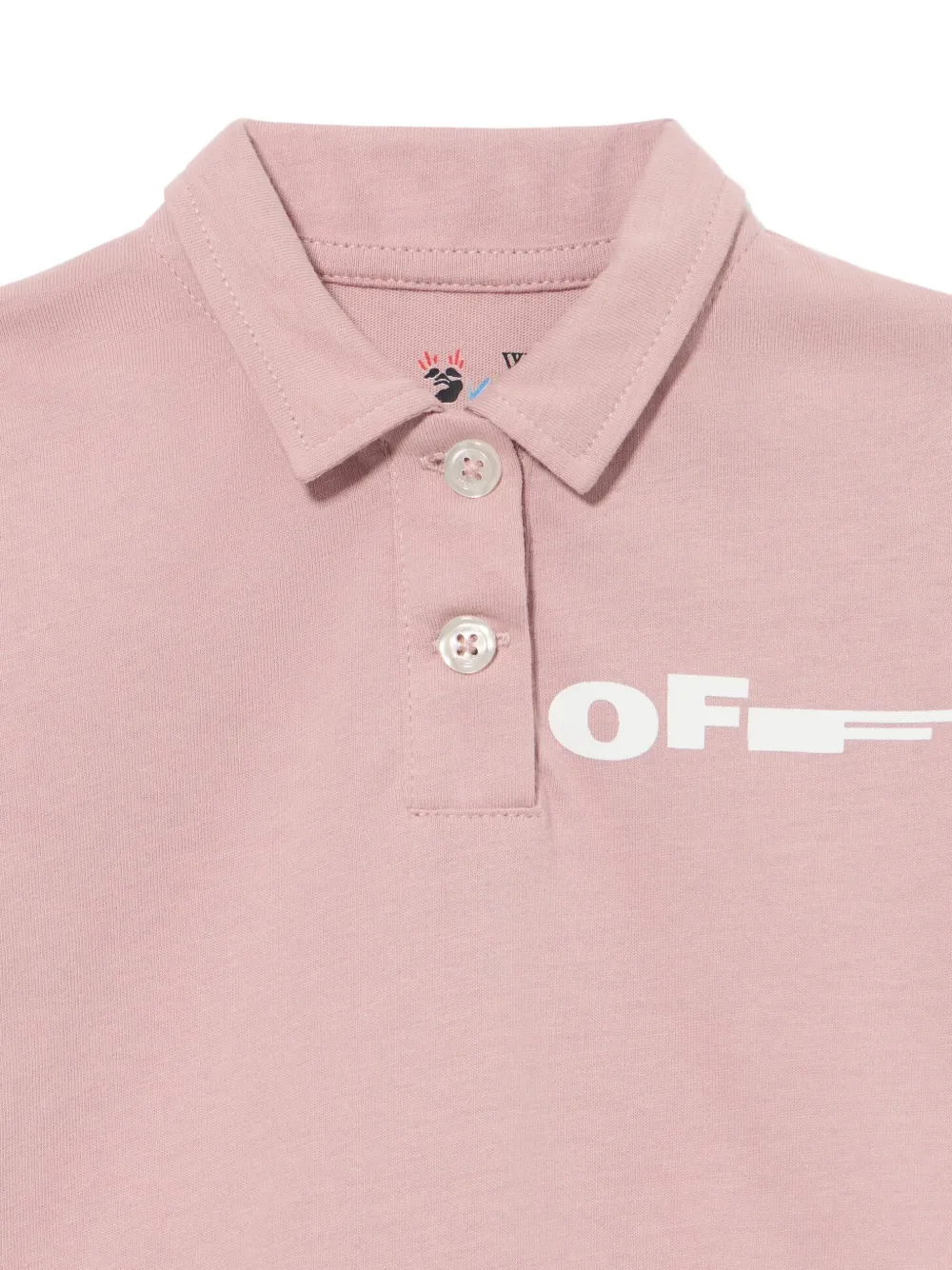 Off-White Kids Geplooide polojurk Roze