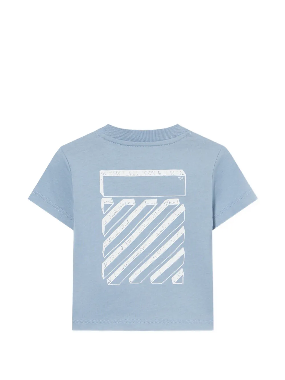 Off-White Kids Scribble T-shirt met Diag-print Blauw