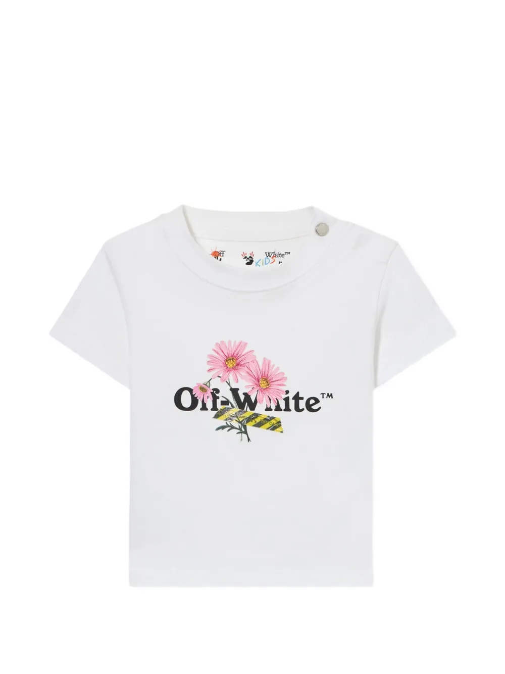 Off-White Kids daisy-print T-shirt - Bianco