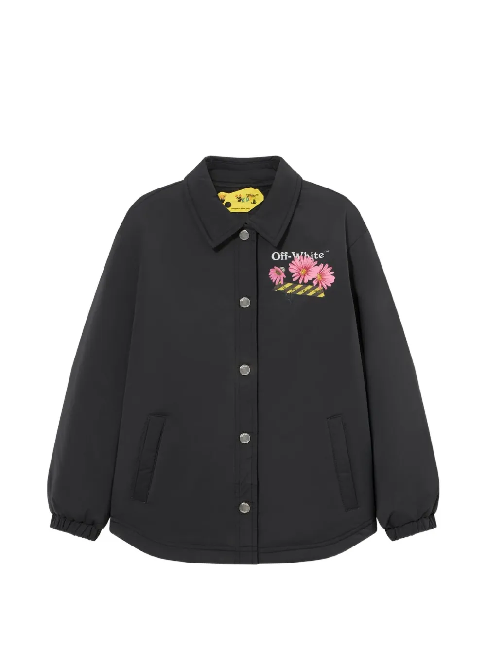 Off-White Kids Daisy Tape padded jacket - Nero