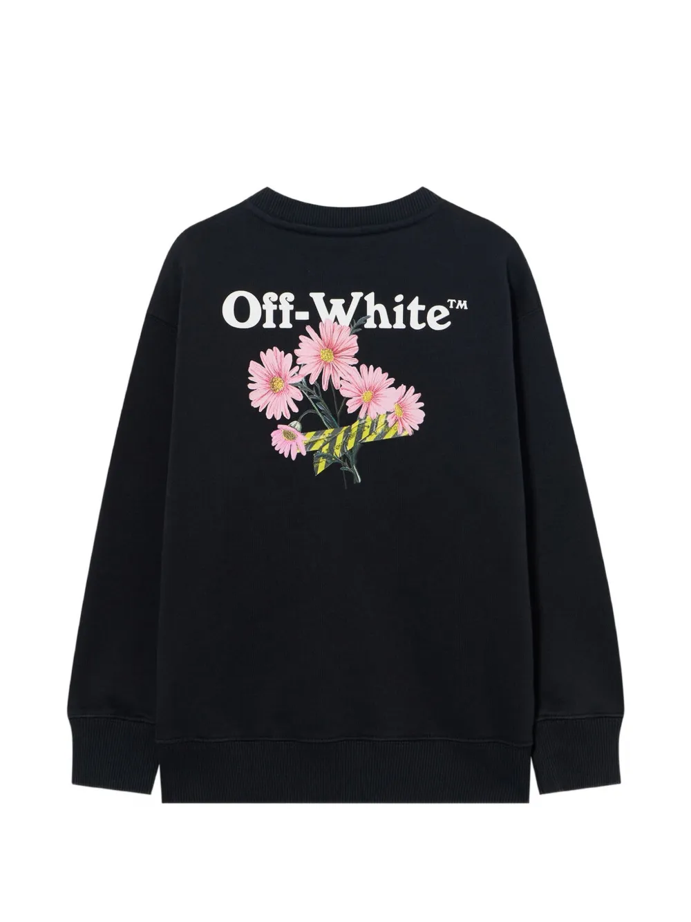 Off-White Kids Sweater met ronde hals en madeliefjes-print Zwart