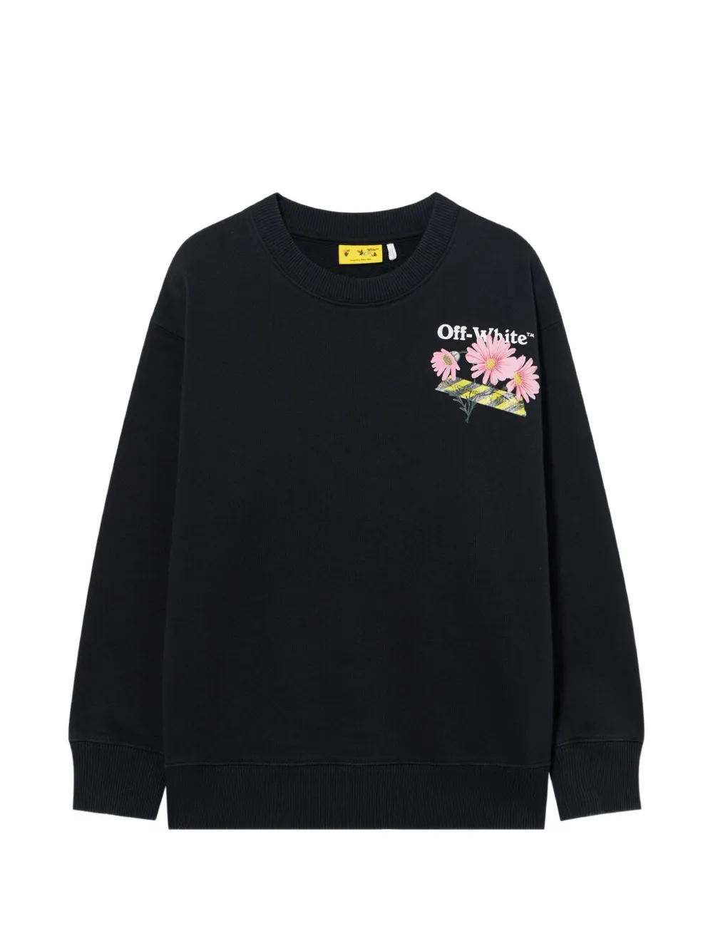Off-White Kids daisy-print crew-neck sweatshirt - Black
