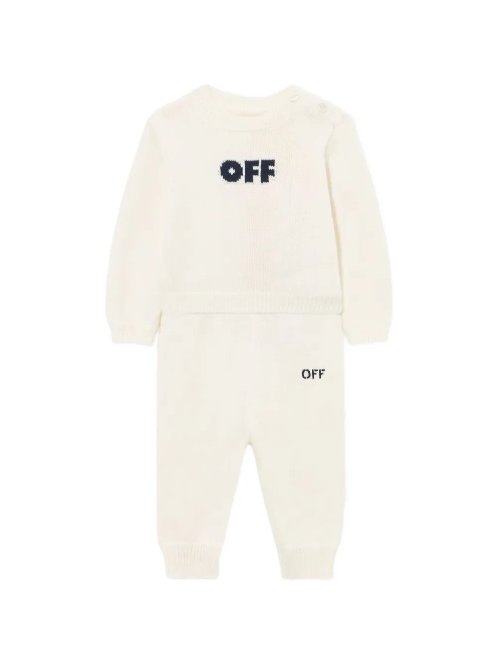Off-White Kids long-sleeve romper - Toni neutri
