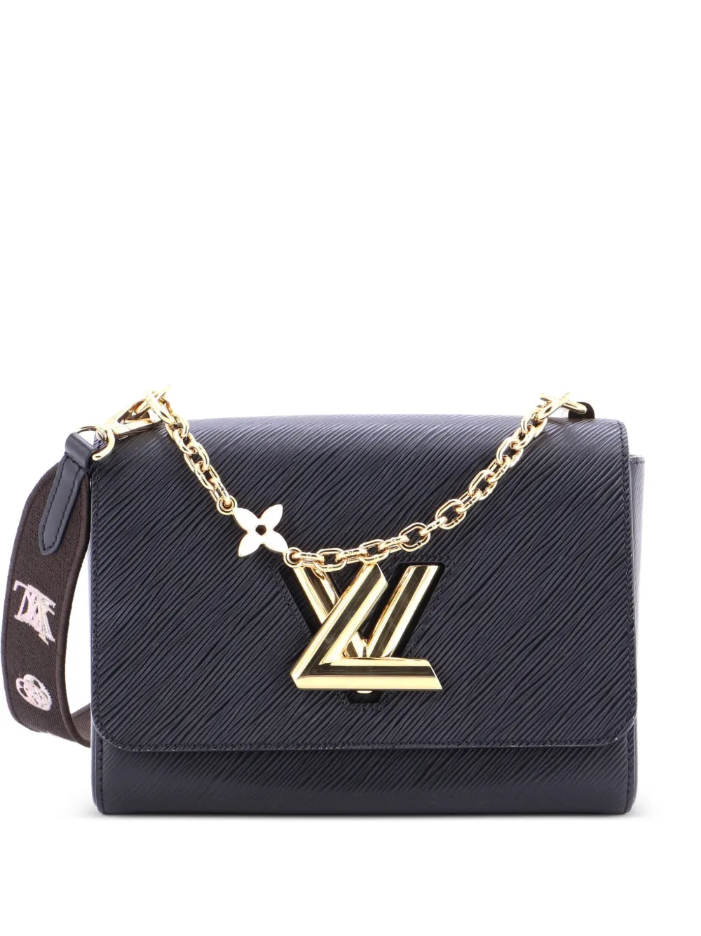 Louis Vuitton Pre-Owned Flower Chain Twist Convertible Handbag Epi Leather MM shoulder bag - Schwarz