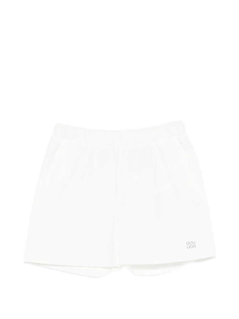 Douuod Kids logo-print elasticated-waist shorts - Bianco