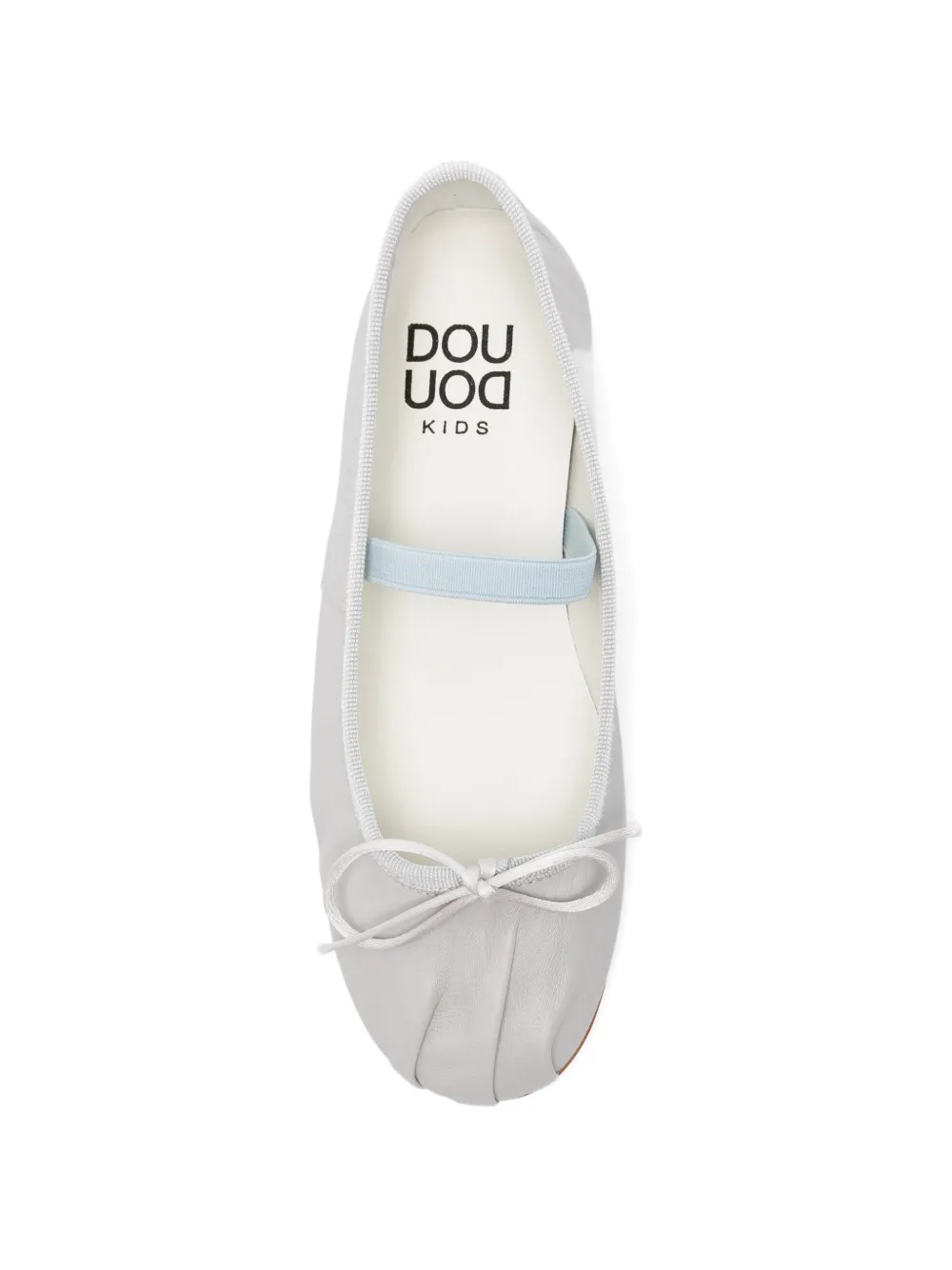 Douuod Kids bow-detail ballerinas Grijs