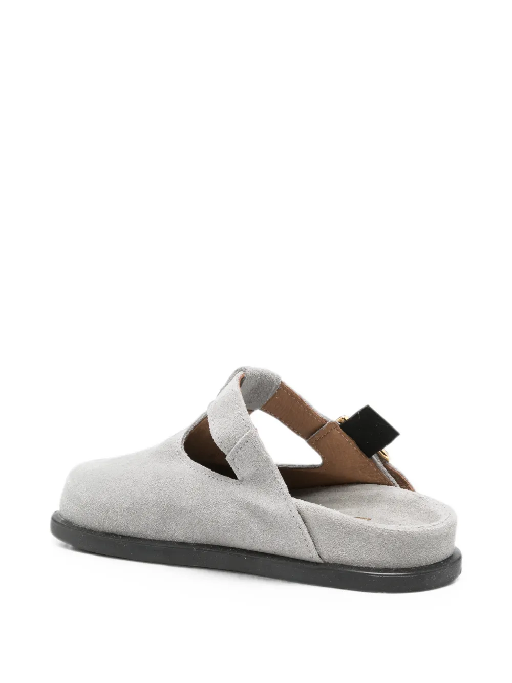 Douuod Kids buckle-fastening suede mules Grijs