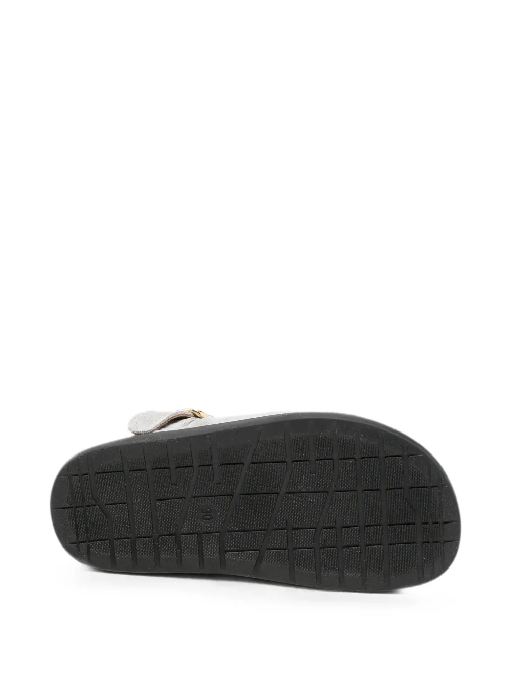 Douuod Kids buckle-fastening suede mules Grijs