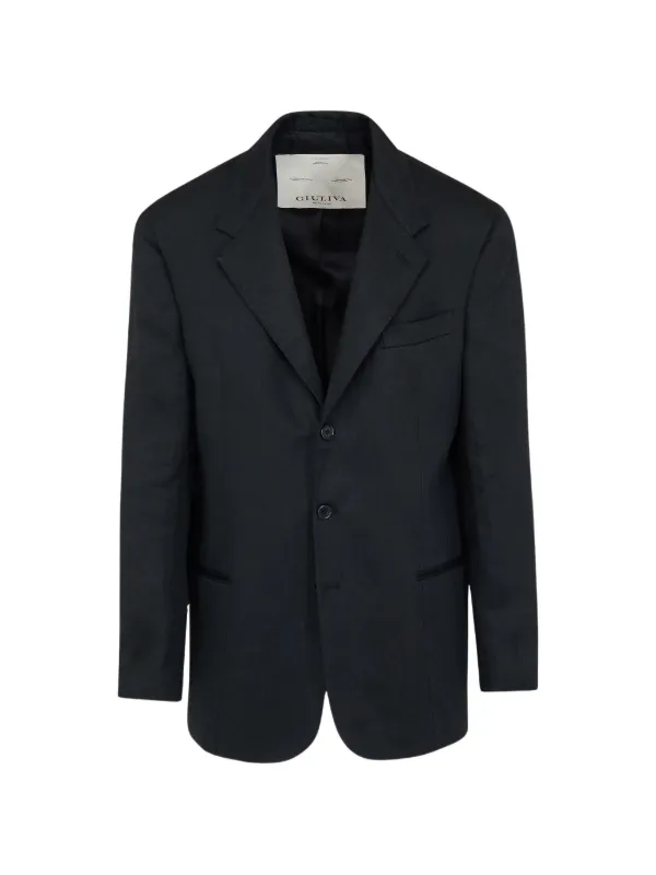 Giuliva Heritage Manfredi Single-breasted Blazer in Black