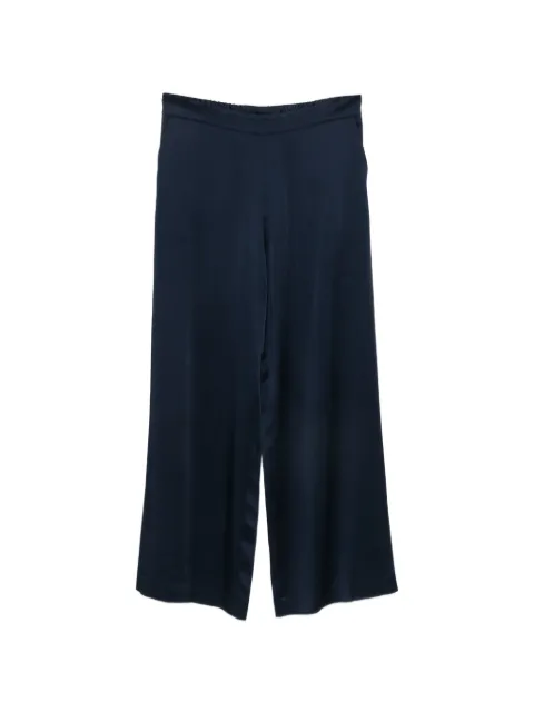 Clips elasticated-waistband wide-leg trousers