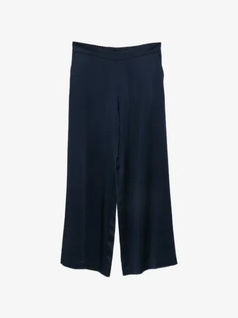 Clips elasticated-waistband wide-leg trousers