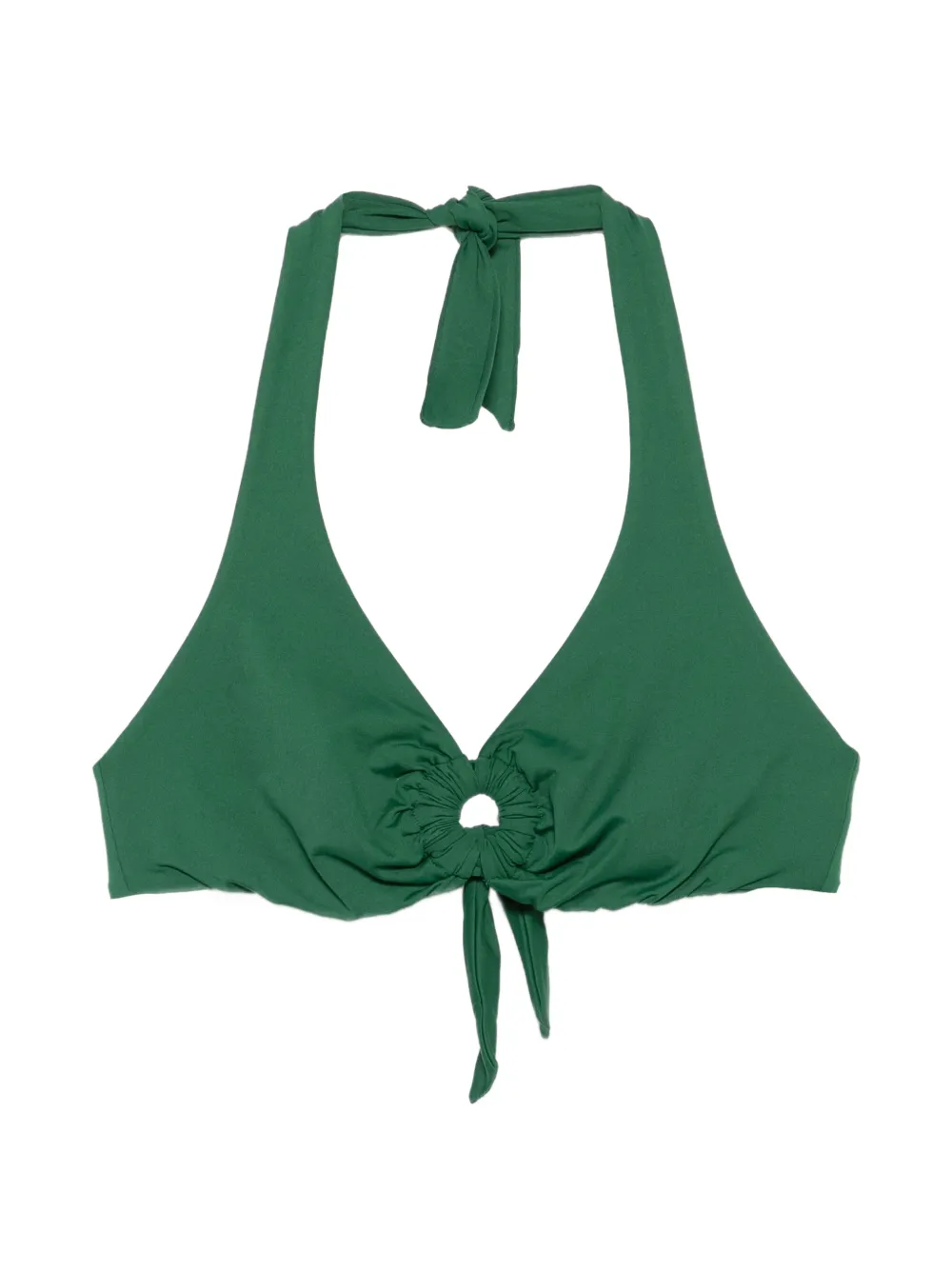 Fisico ring-detail halterneck bikini top - Verde