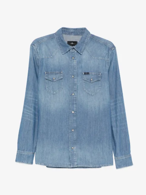 7 For All Mankind  faded-effect shirt