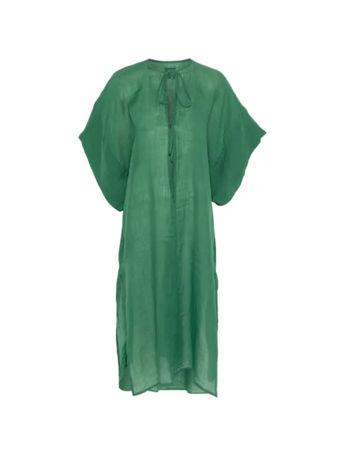 Fisico tie-fastening midi dress