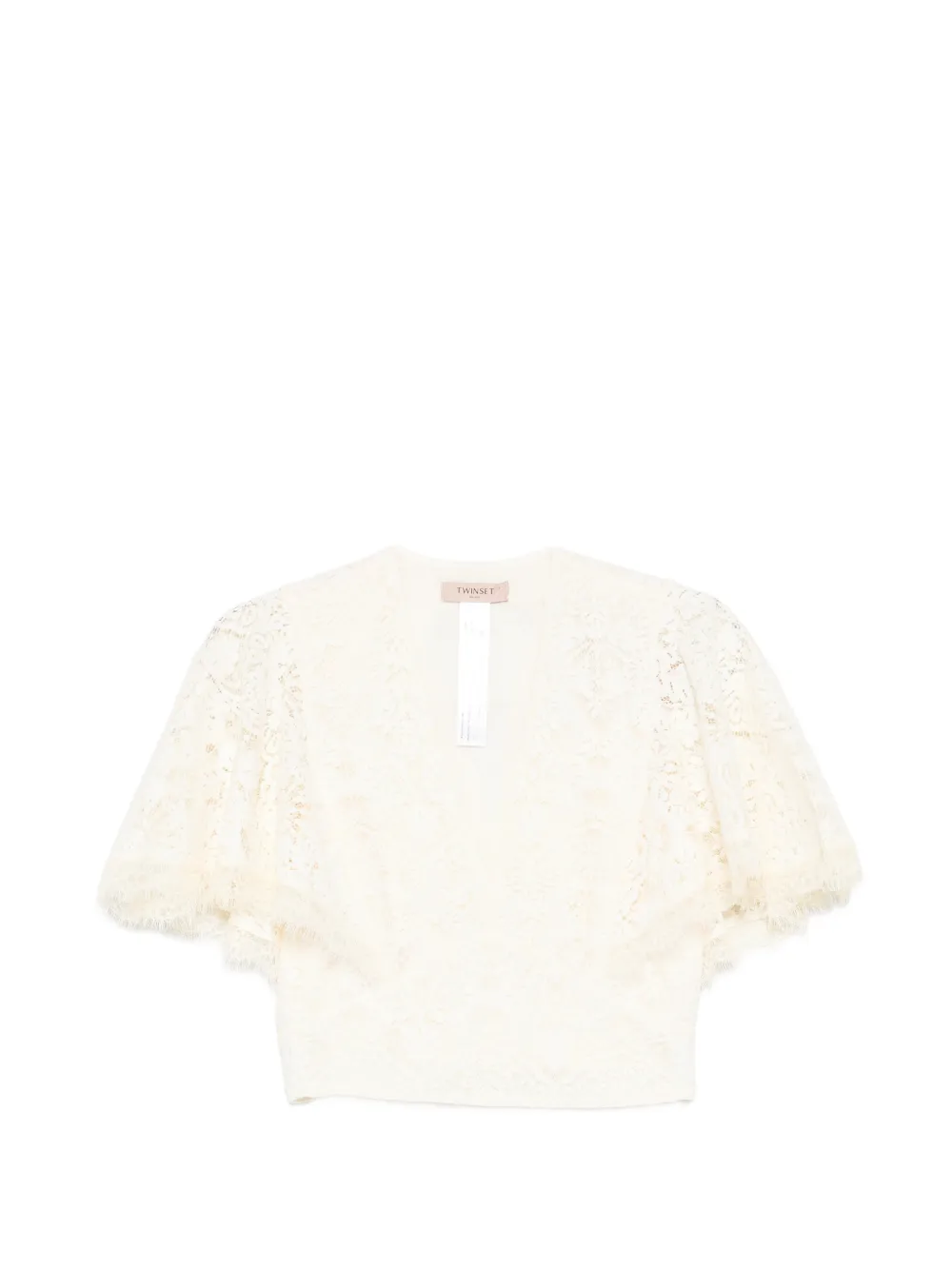 TWINSET lace flared-sleeves blouse - Toni neutri