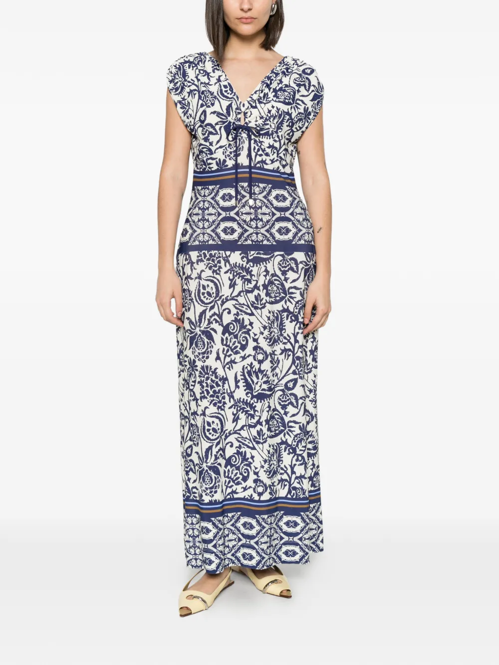 Clips floral-print maxi dress - Toni neutri