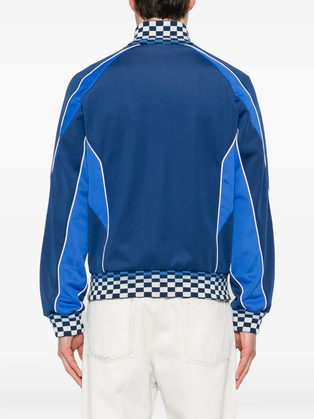 Casablanca Cyber Tricot jack met geruit vlak Blauw