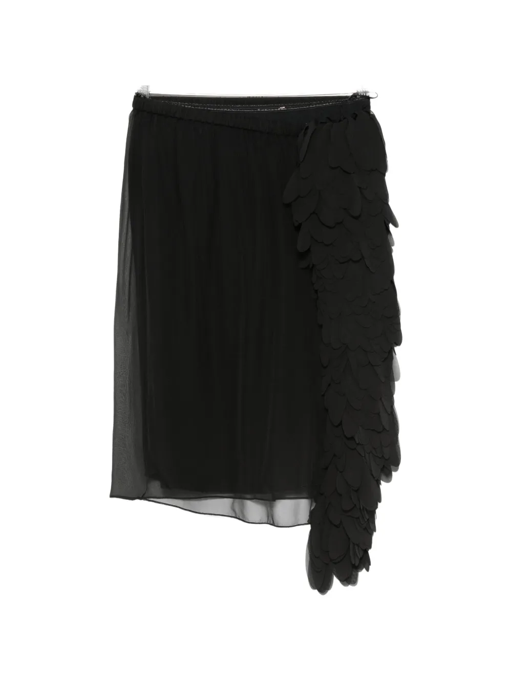 Nº21 petal-embellished mini skirt - Nero