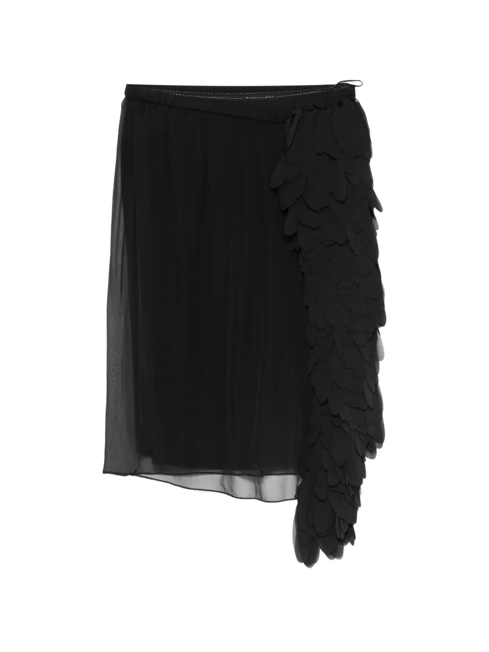 Nº21 petal-embellished mini skirt - Nero
