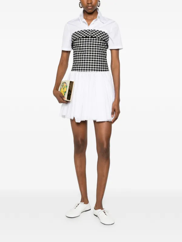 Nº21 Pleated raw-edge Mini Skirt | White | FARFETCH