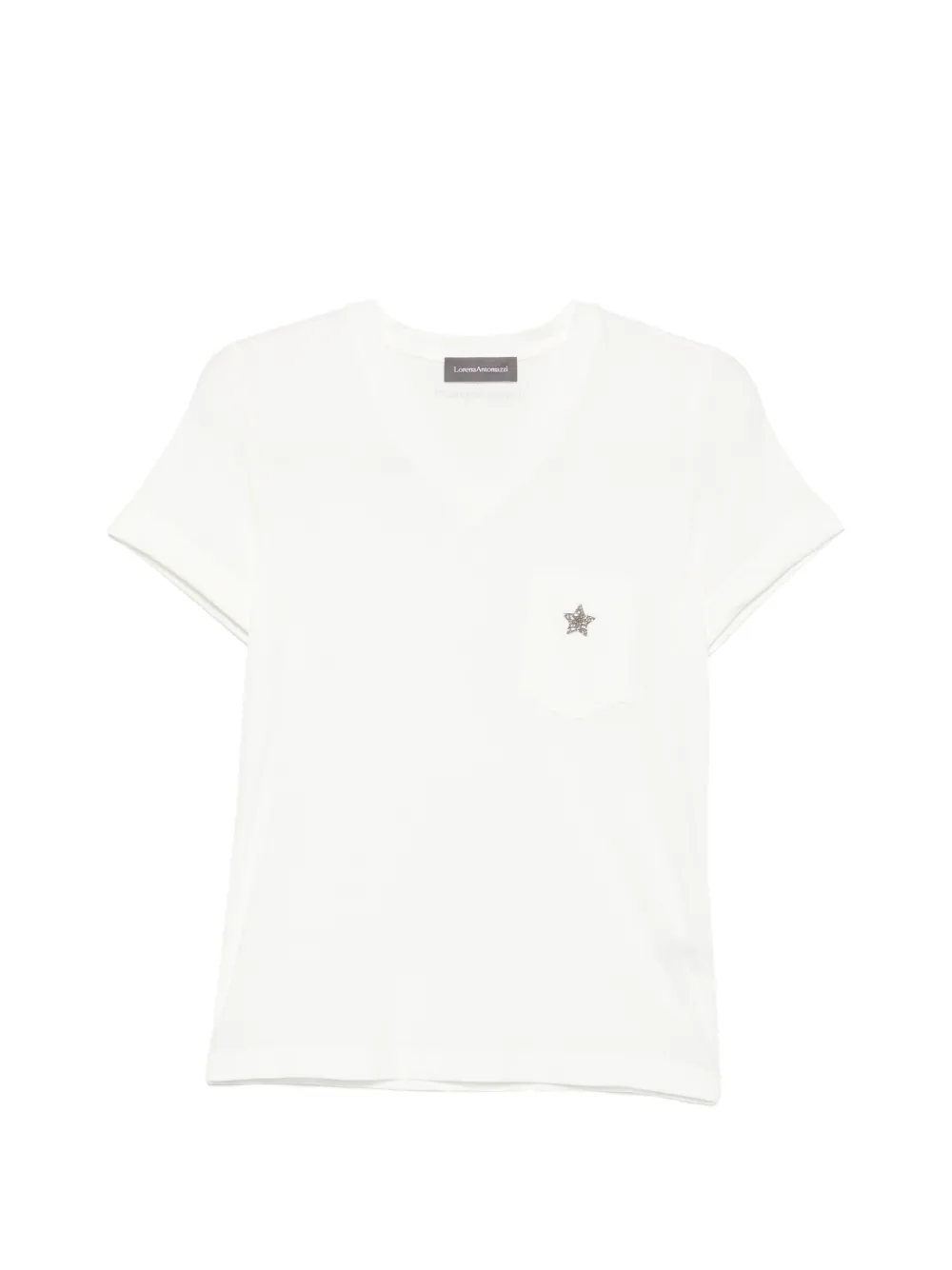 Lorena Antoniazzi Libra star-embellished T-shirt - Bianco