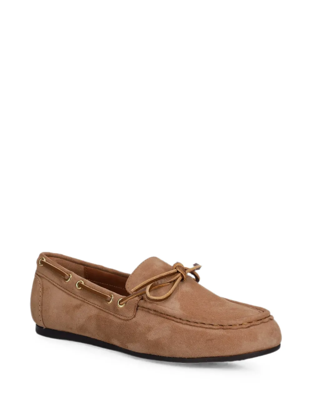 BILLI BI bow-detail suede loafers Beige
