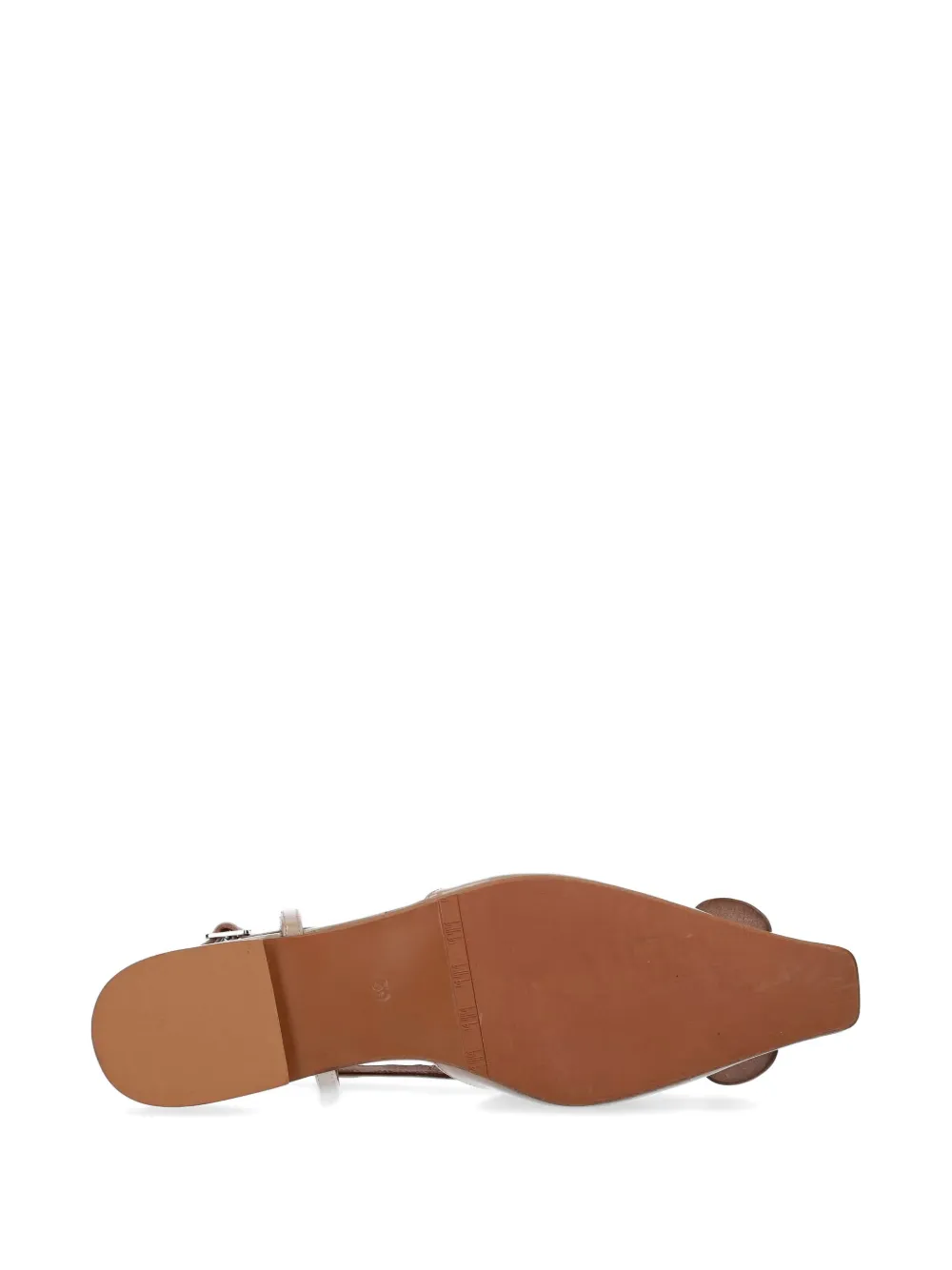 BILLI BI floral-detail slingback ballet flats Beige