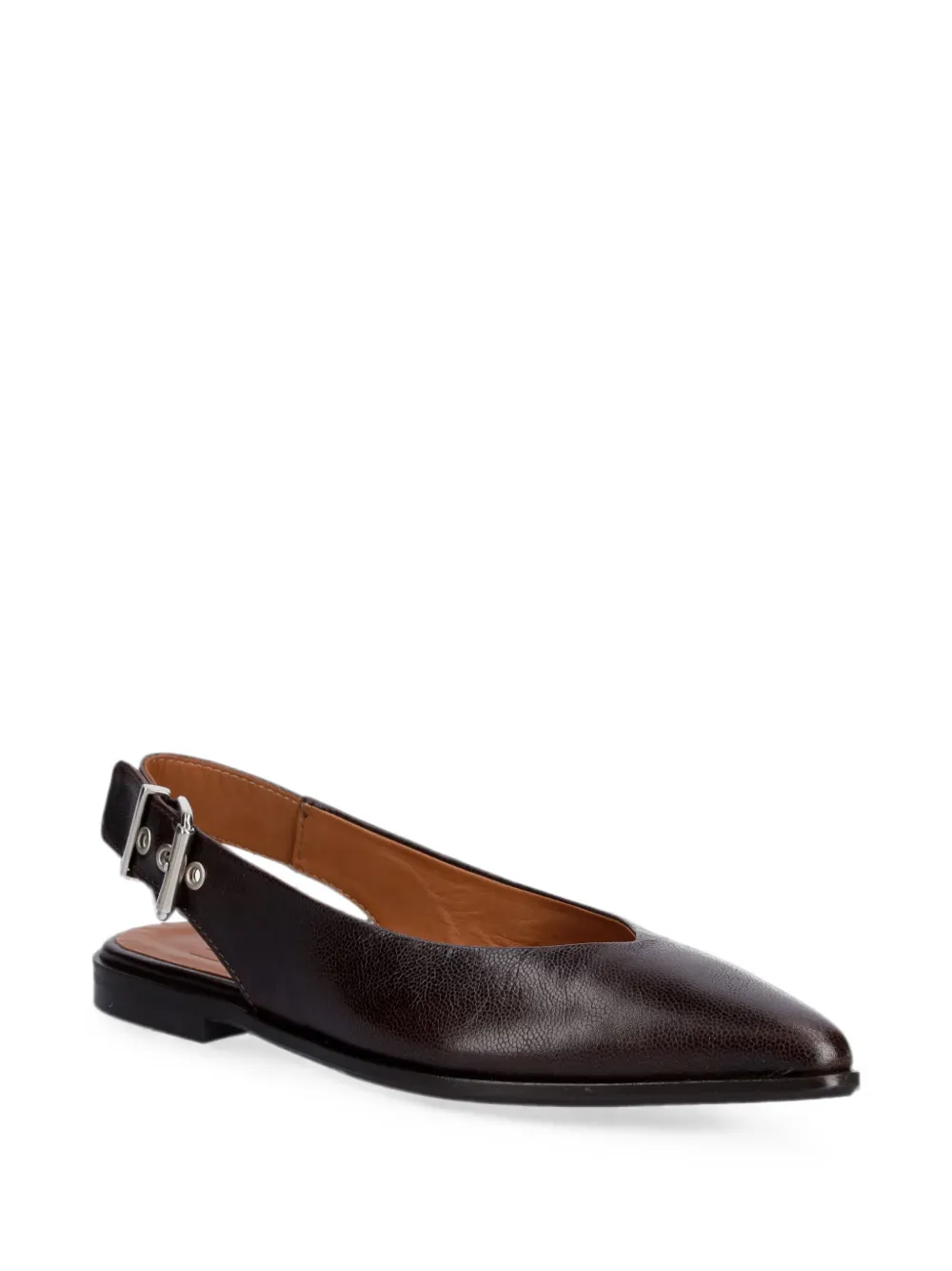 BILLI BI buckle-fastening slingback ballet flats Bruin