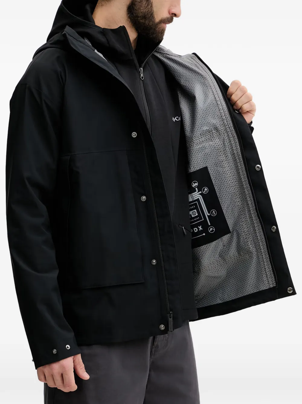 Columbia Street Heights hooded jacket Zwart