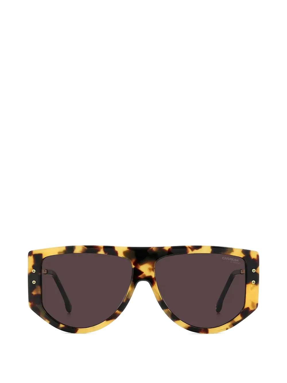 Carrera tortoiseshell-effect geometric-frame sunglasses - Marrone