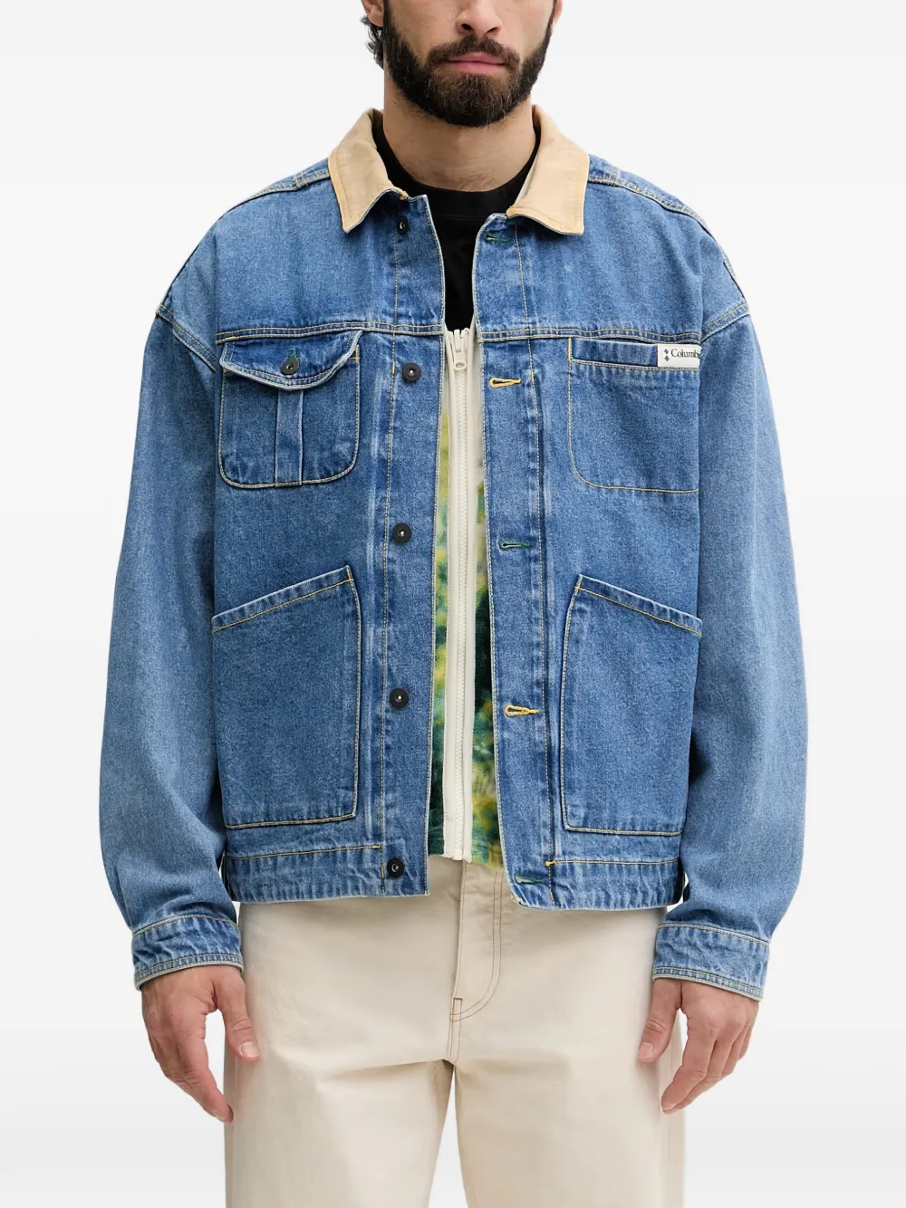 Columbia Sportswear lot de deux vestes Acker Rock en jean à col contrastant et poches plaquées - Bleu