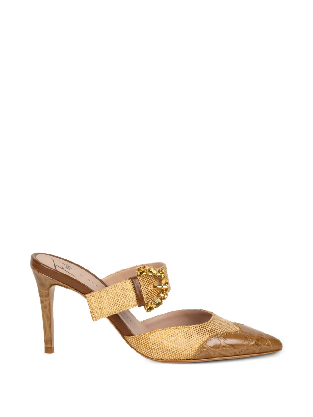 Roberto Festa Camilla muiltjes met gespbandje Beige