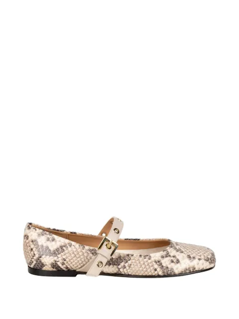STATUS reptile buckle ballet flats