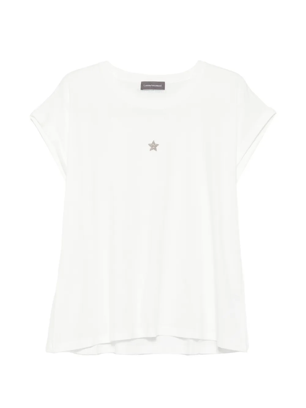 Lorena Antoniazzi Capricorn star-embellished T-shirt - Bianco