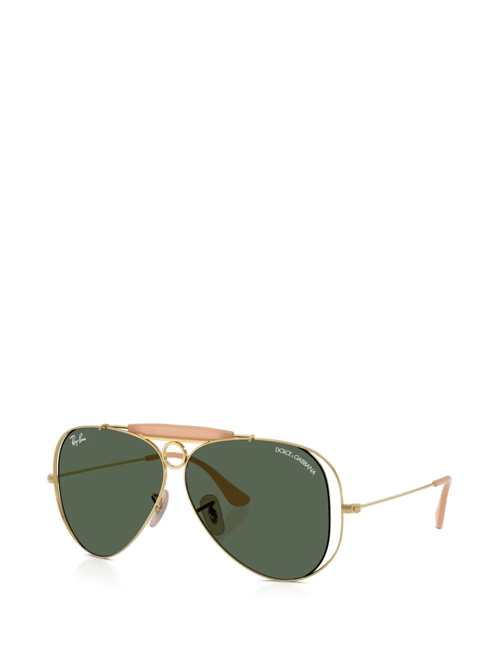 Ray-Ban x Dolce & Gabbana brow-bar pilot sunglasses - Oro