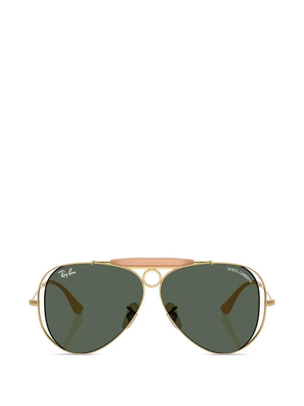 Ray-Ban x Dolce & Gabbana brow-bar pilot sunglasses - Oro
