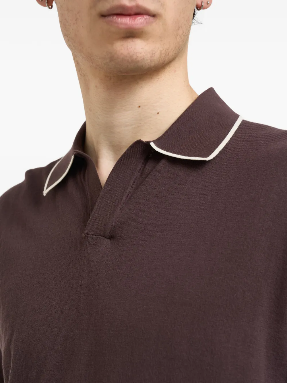 MC2 Saint Barth Sloan T-shirt met contrasterende afwerking Bruin