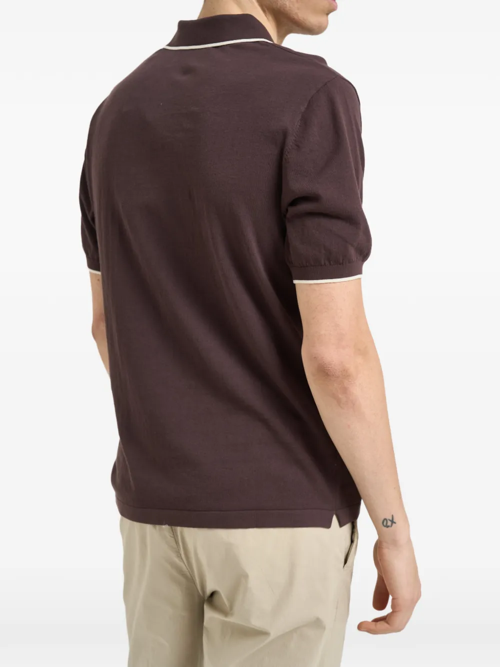 MC2 Saint Barth Sloan T-shirt met contrasterende afwerking Bruin