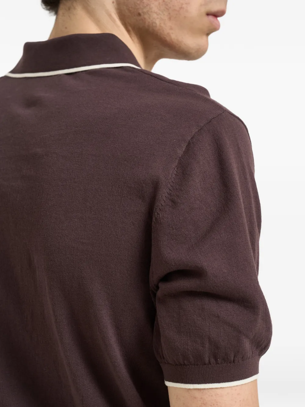 MC2 Saint Barth Sloan T-shirt met contrasterende afwerking Bruin