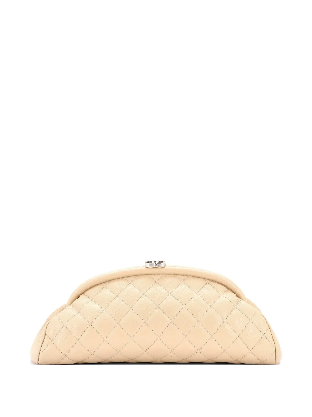 CHANEL Pre-Owned Timeless Quilted Caviar clutch bag - Toni neutri
