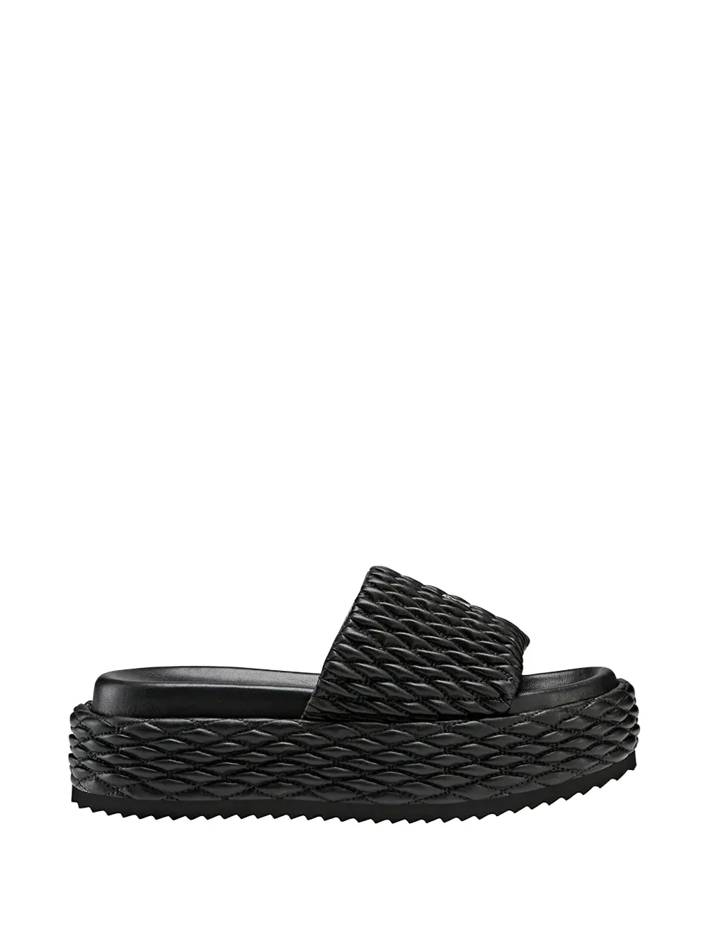 BOGNER Sorrento quilted flatform slides - Schwarz