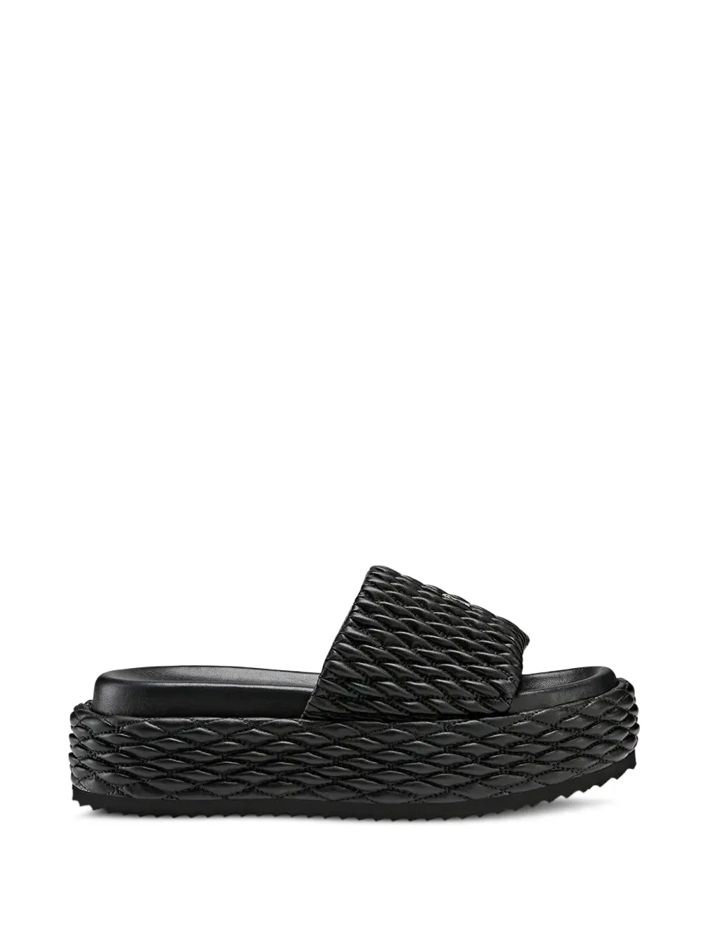 BOGNER Sorrento quilted flatform slides - Schwarz