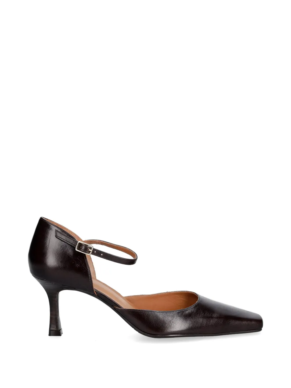 BILLI BI square-toe buckle-fastening pumps Bruin